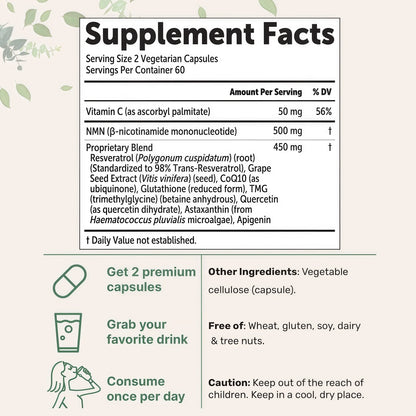 Micro Ingredients NMN 1000mg 10-in-1