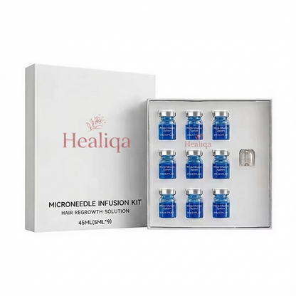 Healiqa™ The Most Powerful Copper Tripeptide Ginseng MicroNeedle Infusion Hair Serum Regrowth System