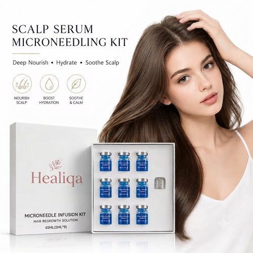 Healiqa™ The Most Powerful Copper Tripeptide Ginseng MicroNeedle Infusion Hair Serum Regrowth System